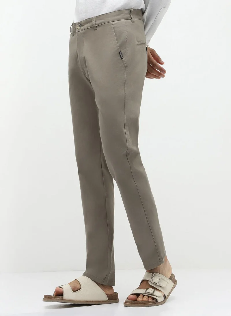 Urbano Fashion  Urbano Fashion Men's Dark Grey Cotton Slim Fit Casual Chinos Trousers Stretch for Men | Best Price UAE